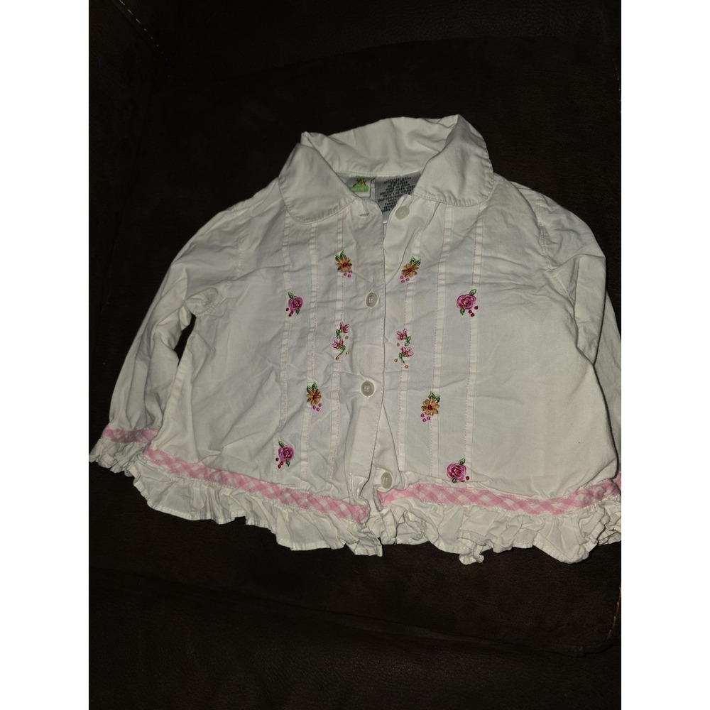 Vintage sesame street white floral long sleeve top size 4t